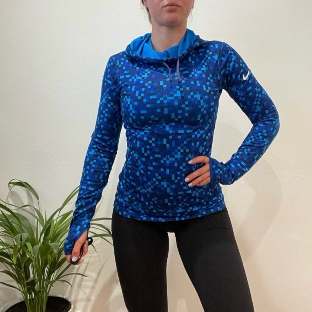 Nike Women's Blue Pixel Hoodie